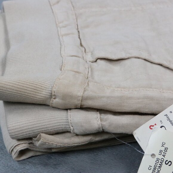 Guess Linen Blend Jogger Pants Women S Beige Casual Elastic Waist NWT Read - Picture 2 of 15